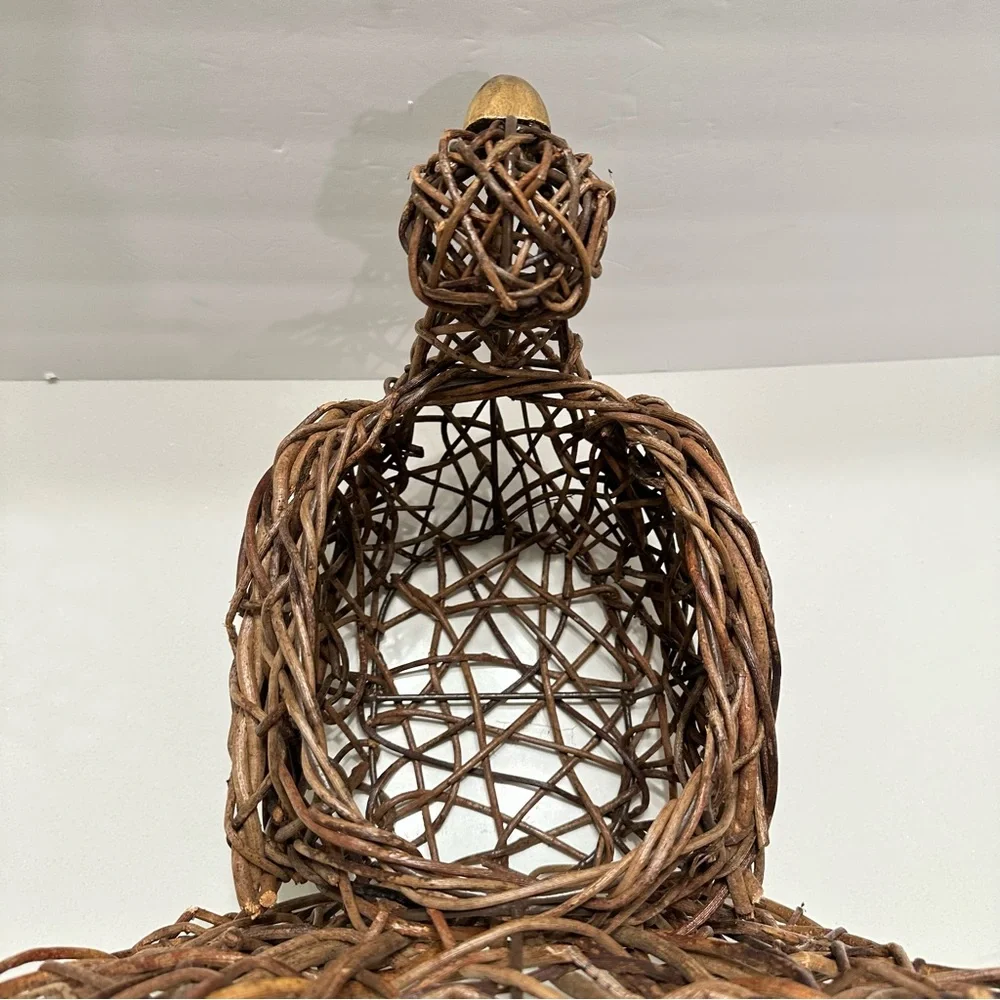 Woven Rattan Bird Turkey Basket Large Holiday Farmhouse‎ Farm Ranch